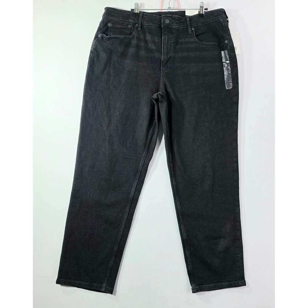 Free Assembly Original 90s Straight Jeans Washed Black Size 18 NWT